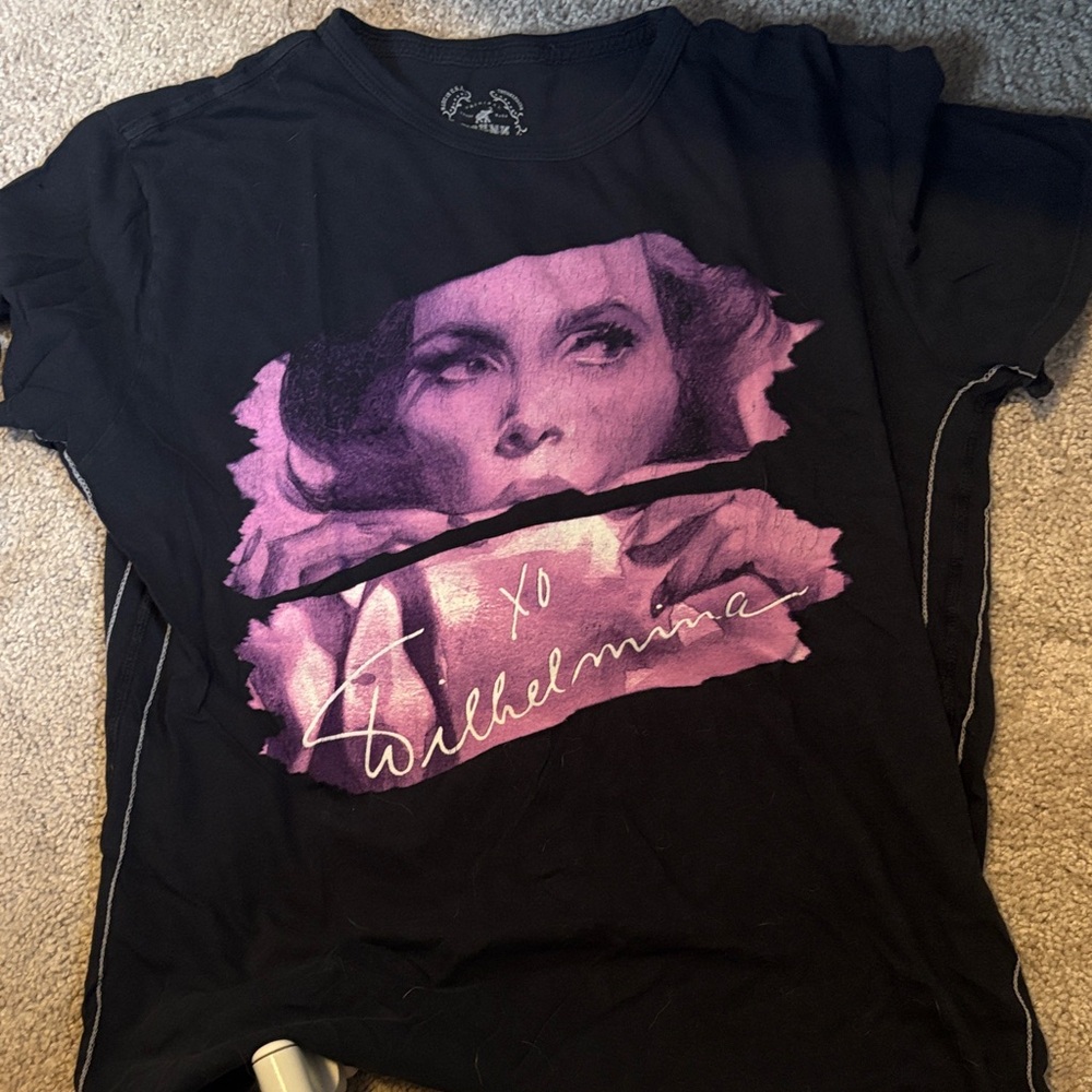 Black and Purple Graphic Women's Top